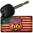 American Route 66 Neon Novelty Metal Key Chain KC-8521