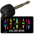 Live Love Kayak Novelty Metal Key Chain KC-8524