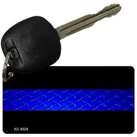 Police Diamond Thin Blue Line Novelty Metal Key Chain KC-8528