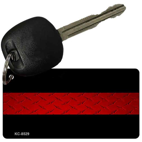 Fire Diamond Thin Red Line Novelty Metal Key Chain KC-8529