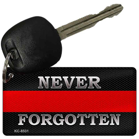 Never Forgotten Thin Red Line Novelty Metal Key Chain KC-8531