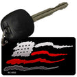 American Flag Thin Red Line Novelty Metal Key Chain KC-8533