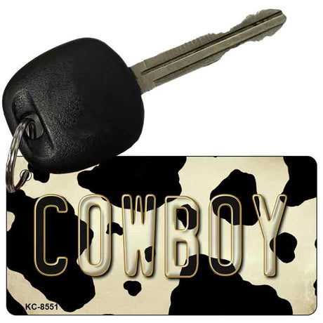 Cowboy Cow Novelty Metal Key Chain KC-8551