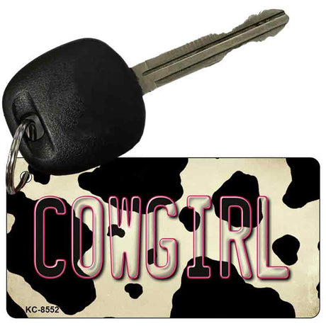 Cowgirl Cow Novelty Metal Key Chain KC-8552