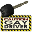 Caution Gay Driver Novelty Metal Key Chain KC-8553