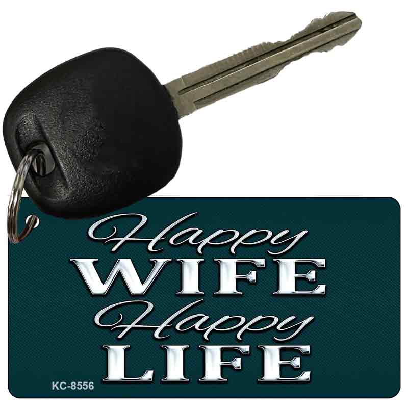 Happy Wife Happy Life Novelty Metal Key Chain KC-8556