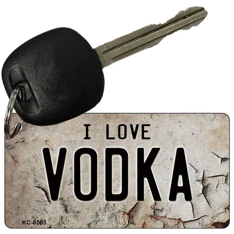 I Love Vodka Novelty Metal Key Chain KC-8582