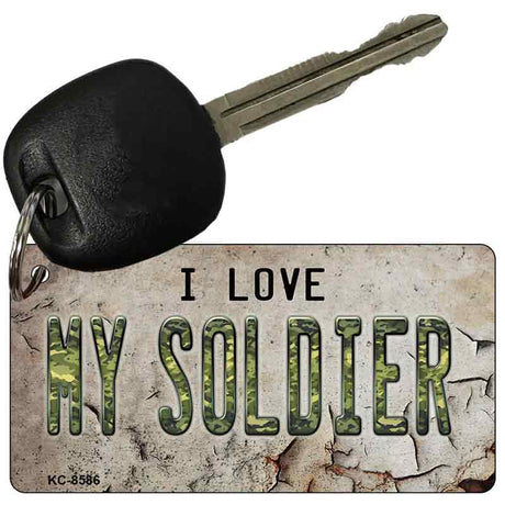 I Love My Solider Novelty Metal Key Chain KC-8586