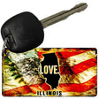 Illinois Love Novelty Metal Key Chain KC-8599