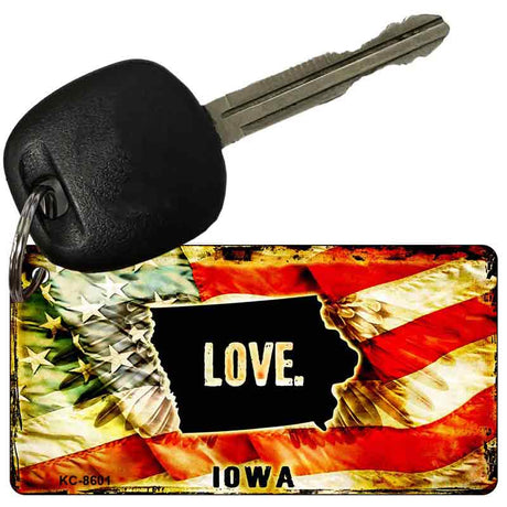 Iowa Love Novelty Metal Key Chain KC-8601