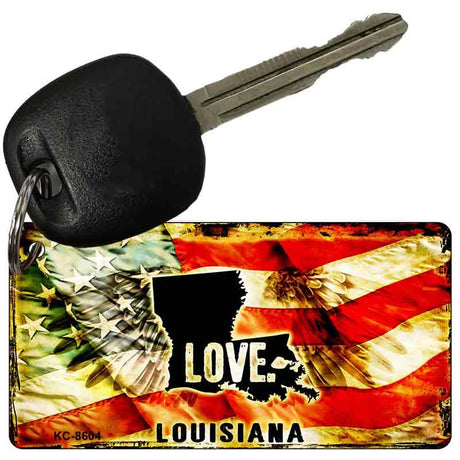 Louisiana Love Novelty Metal Key Chain KC-8604