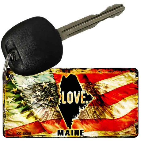 Maine Love Novelty Metal Key Chain KC-8605