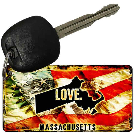 Massachusetts Love Novelty Metal Key Chain KC-8607