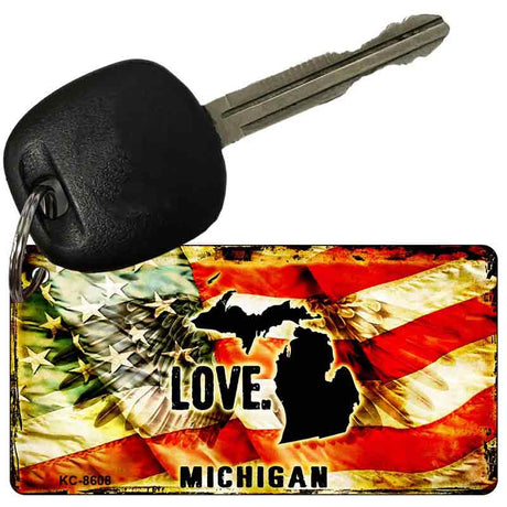 Michigan Love Novelty Metal Key Chain KC-8608