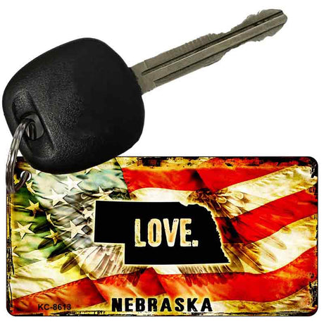 Nebraska Love Novelty Metal Key Chain KC-8613