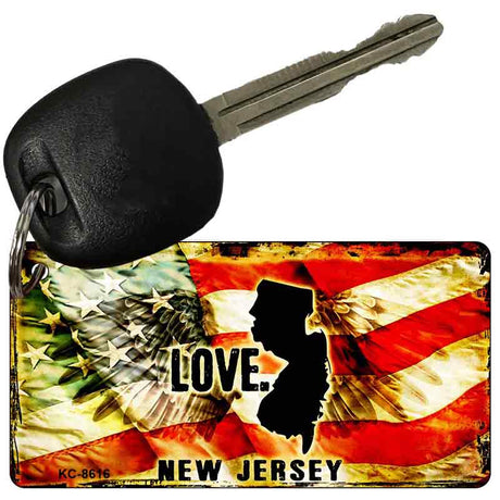 New Jersey Love Novelty Metal Key Chain KC-8616