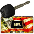 North Dakota Love Novelty Metal Key Chain KC-8620