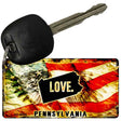 Pennsylvania Love Novelty Metal Key Chain KC-8624