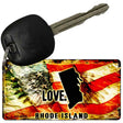 Rhode Island Love Novelty Metal Key Chain KC-8625