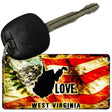 West Virginia Love Novelty Metal Key Chain KC-8634