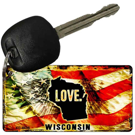 Wisconsin Love Novelty Metal Key Chain KC-8635