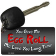 Egg Roll Novelty Metal Key Chain KC-8640