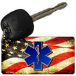 EMT Logo With USA Flag Novelty Metal Key Chain KC-8642