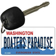 Boaters Paradise Washington State License Plate Novelty Metal Key Chain KC-8688