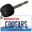 Cougars Washington State License Plate Novelty Metal Key Chain KC-8693