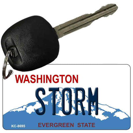 Storm Washington State License Plate Novelty Metal Key Chain KC-8695