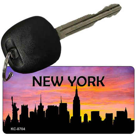 New York Silhouette Novelty Metal Key Chain KC-8704