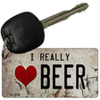 I Really Love Beer Novelty Metal Key Chain KC-8742