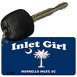 Inlet Girl Blue Flag Novelty Metal Key Chain KC-8762