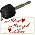 Live, Laugh, Love Novelty Metal Key Chain KC-8770