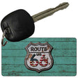 Route 66 Rusty On Wood Novelty Metal Key Chain KC-8774