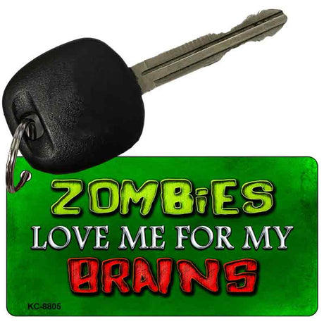 Zombies Love Me Novelty Metal Key Chain KC-8805