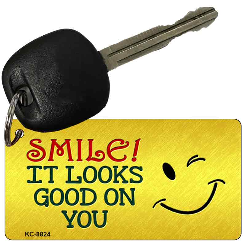 Smile Looks Good Novelty Metal Key Chain KC-8824