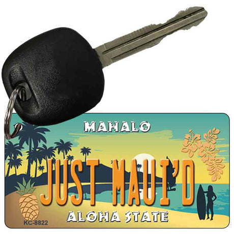 Just Maui'd Pineapple Novelty Metal Key Chain KC-8827