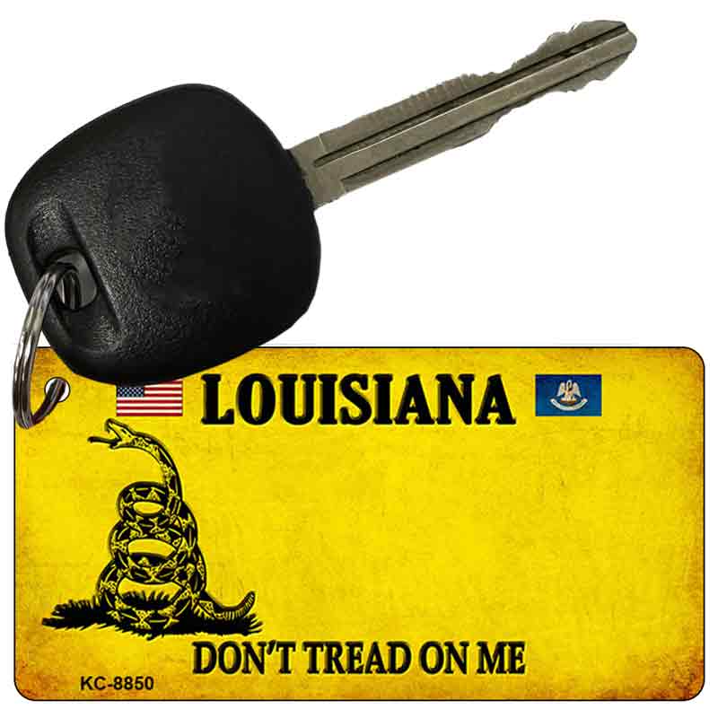 Louisiana Do Not Tread On Me Novelty Metal Key Chain KC-8850