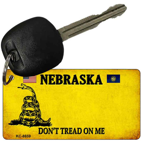 Nebraska Do Not Tread On Me Novelty Metal Key Chain KC-8859