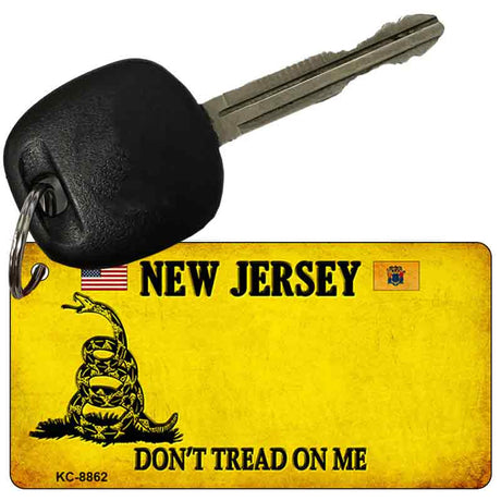 New Jersey Do Not Tread On Me Novelty Metal Key Chain KC-8862