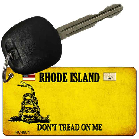 Rhode Island Do Not Tread On Me Novelty Metal Key Chain KC-8871