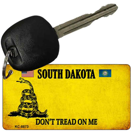 South Dakota Do Not Tread On Me Novelty Metal Key Chain KC-8873