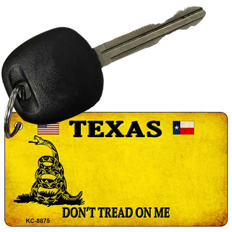 Texas Do Not Tread On Me Novelty Metal Key Chain KC-8875