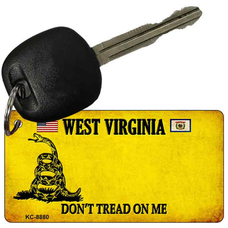 West Virginia Do Not Tread On Me Novelty Metal Key Chain KC-8880