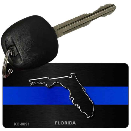 Florida Thin Blue Line Novelty Metal Key Chain KC-8891