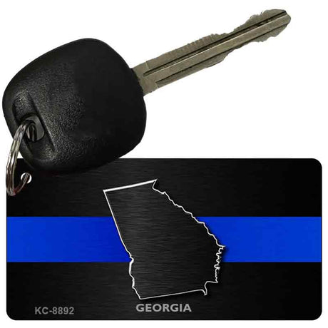 Georgia Thin Blue Line Novelty Metal Key Chain KC-8892