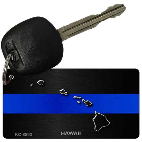 Hawaii Thin Blue Line Novelty Metal Key Chain KC-8893