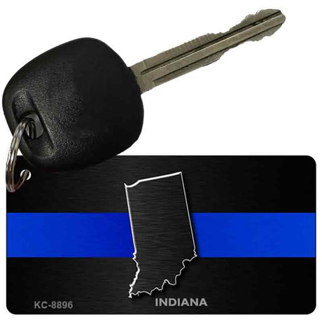 Indiana Thin Blue Line Novelty Metal Key Chain KC-8896