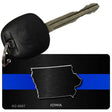 Iowa Thin Blue Line Novelty Metal Key Chain KC-8897